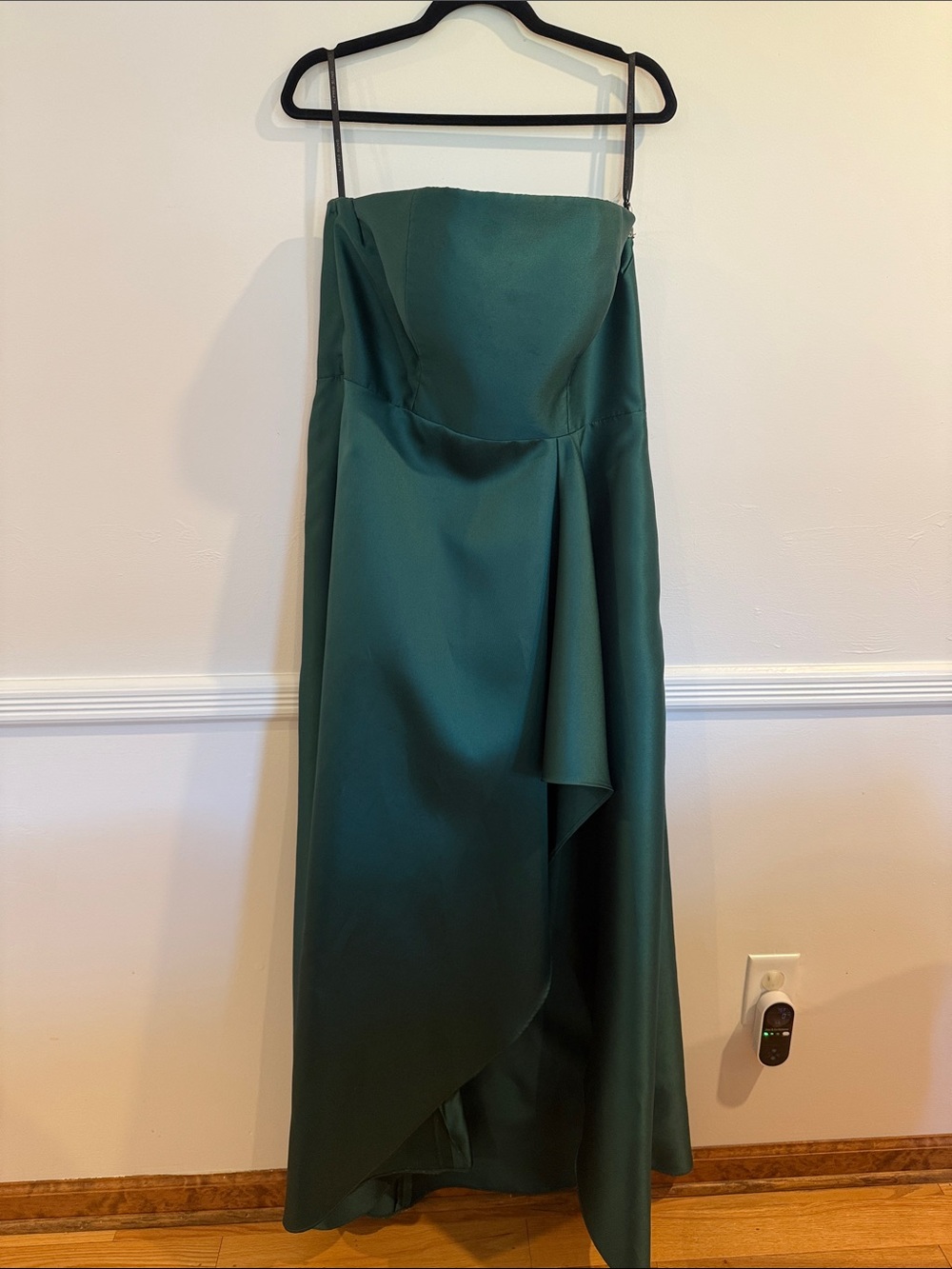 Strapless Emerald Green High Low Evening Dress - Alfred Sung